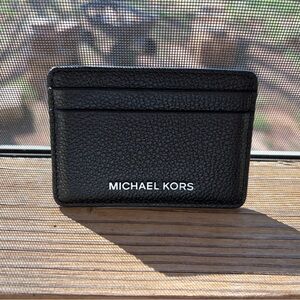 Michael Kors Textured Black Card Holder - Like New Condition